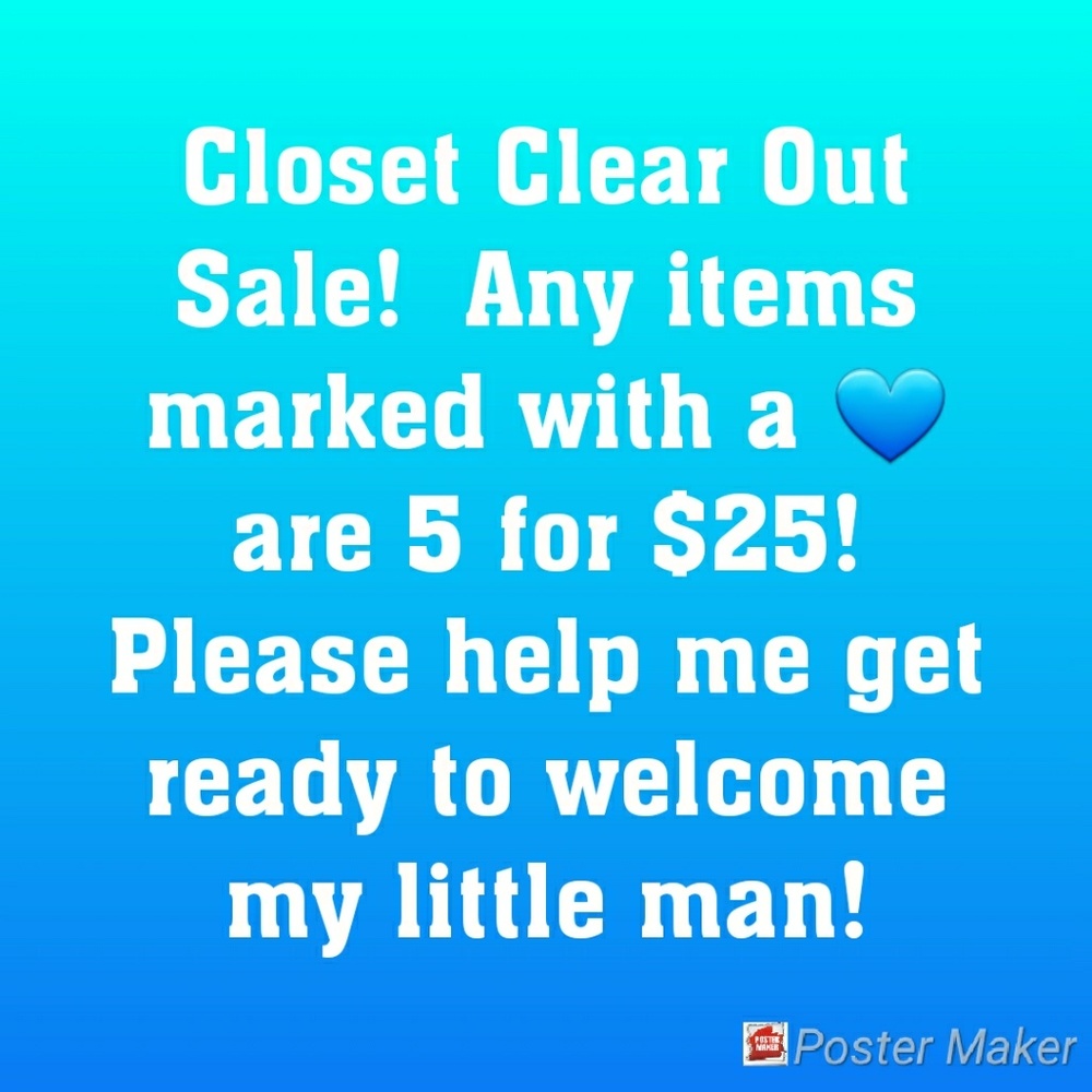 💙5 for $25 Closet Clear Out!!💙